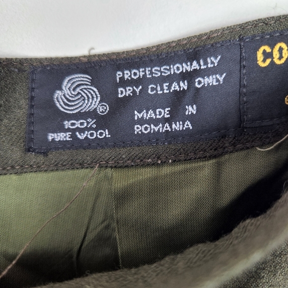 Collectible Gold by Giorgio Sant Angelo Vintage Green Wool Skirt Sz 10 - Picture 5 of 7